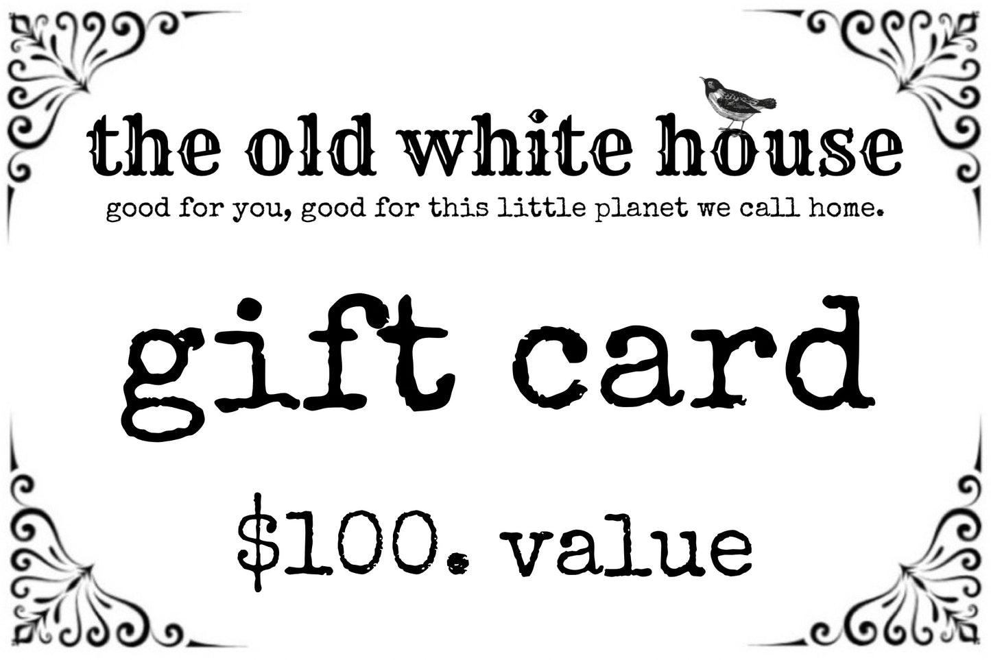 gift card for TOWH handcrafted goods