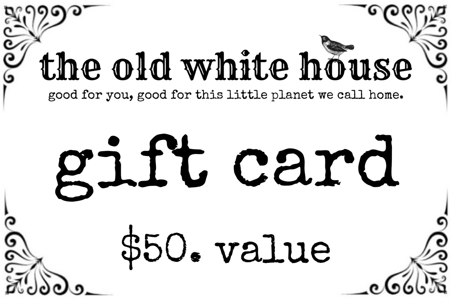 gift card for TOWH handcrafted goods