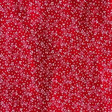 Load image into Gallery viewer,  aromatherapy relaxing peppermint &amp; flaxseed eye pillow tiny white flowers on red cotton
