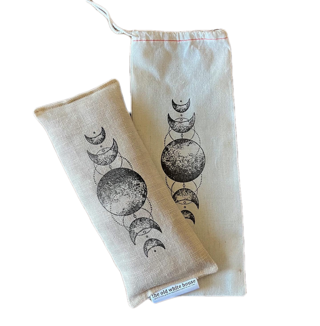 goddess herbal eye pillow with matching hand stamped cotton bag 